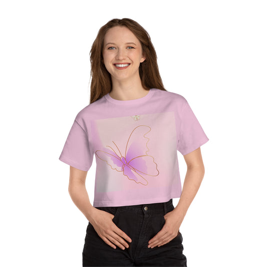 DCAL Formal "Butterfly"Champion Women's Heritage Cropped T-Shirt