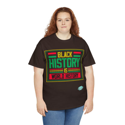 DCAL Juneteenth "World History" Unisex Heavy Cotton Tee