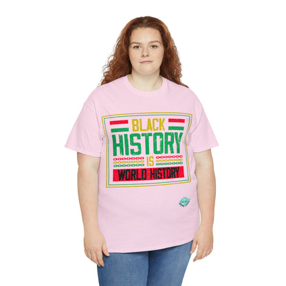 DCAL Juneteenth "World History" Unisex Heavy Cotton Tee