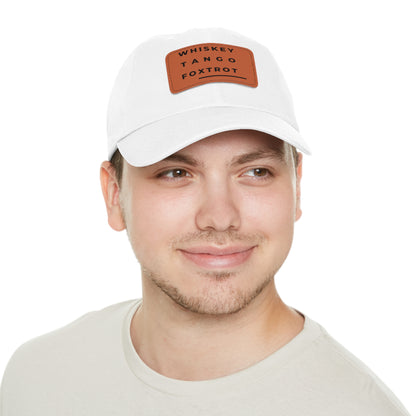 DCAL Accessories Dad Hat with Leather Patch (Rectangle)