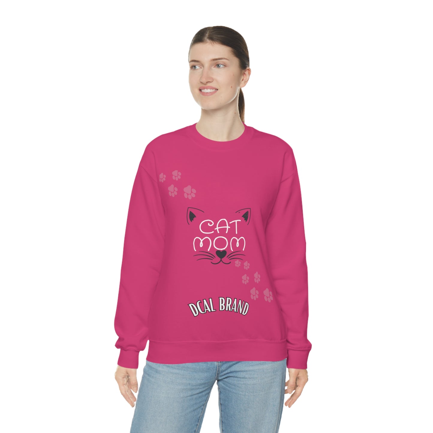 DCAL Meow Collection "Cat Mom" Unisex Heavy Blend™ Crewneck Sweatshirt