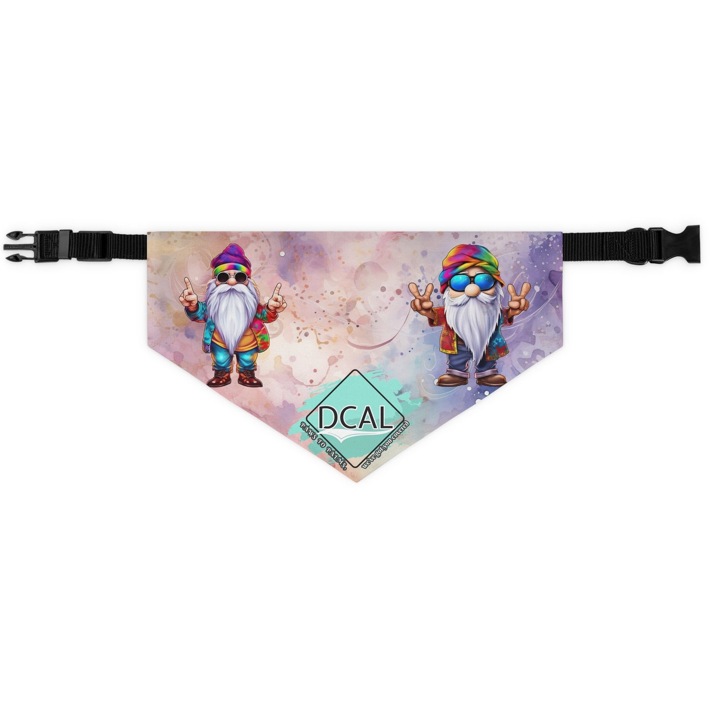 DCAL Paws and Posh "Gnome" Pet Bandana Collar