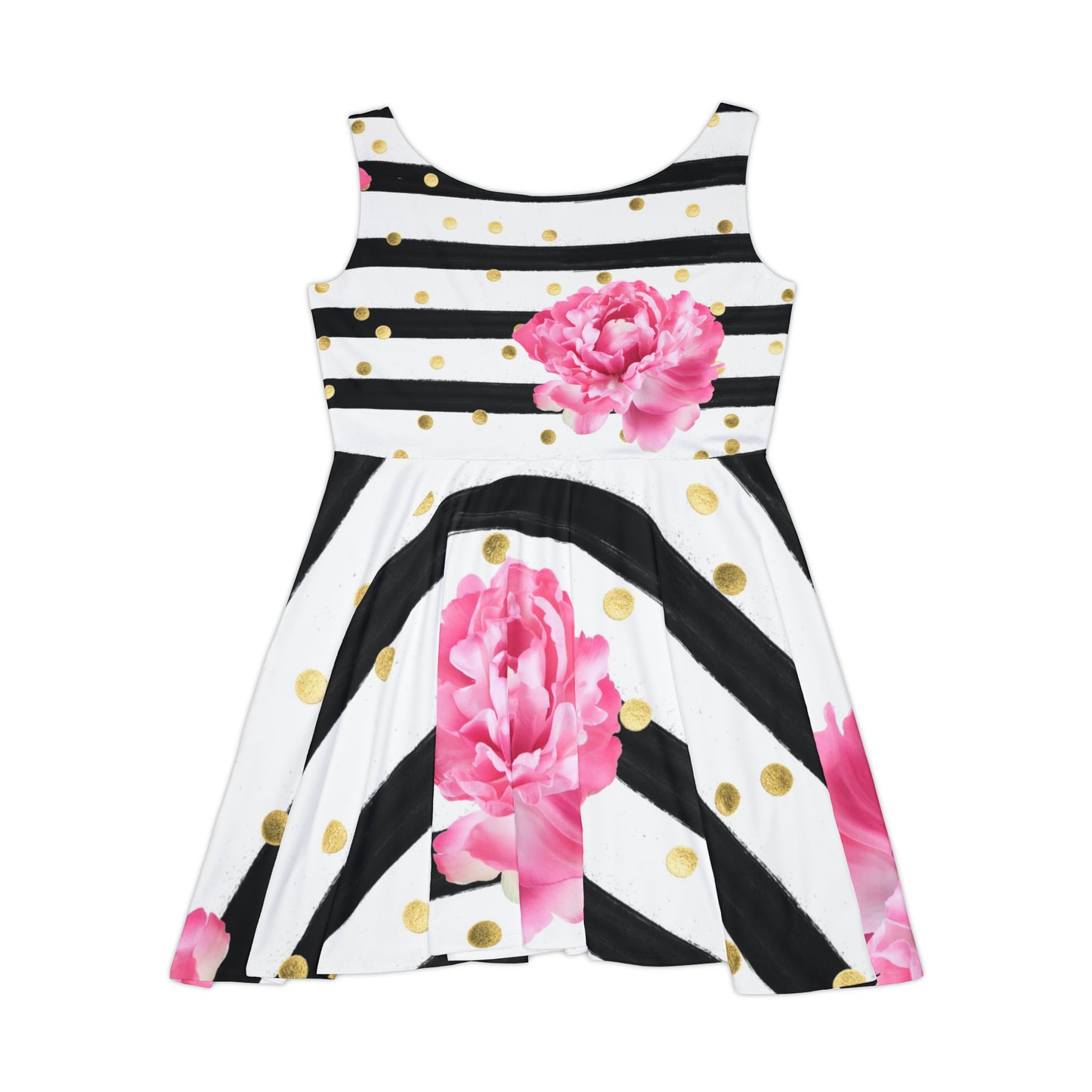 DCAL Formal "Pink Flower" Women's Skater Dress