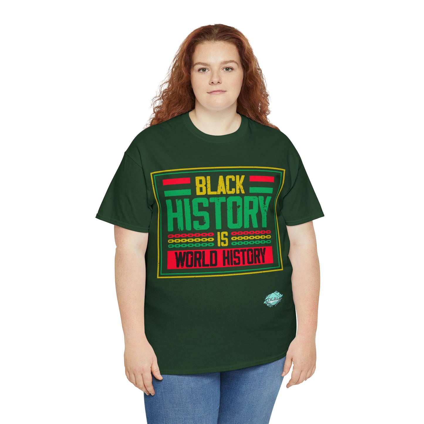 DCAL Juneteenth "World History" Unisex Heavy Cotton Tee