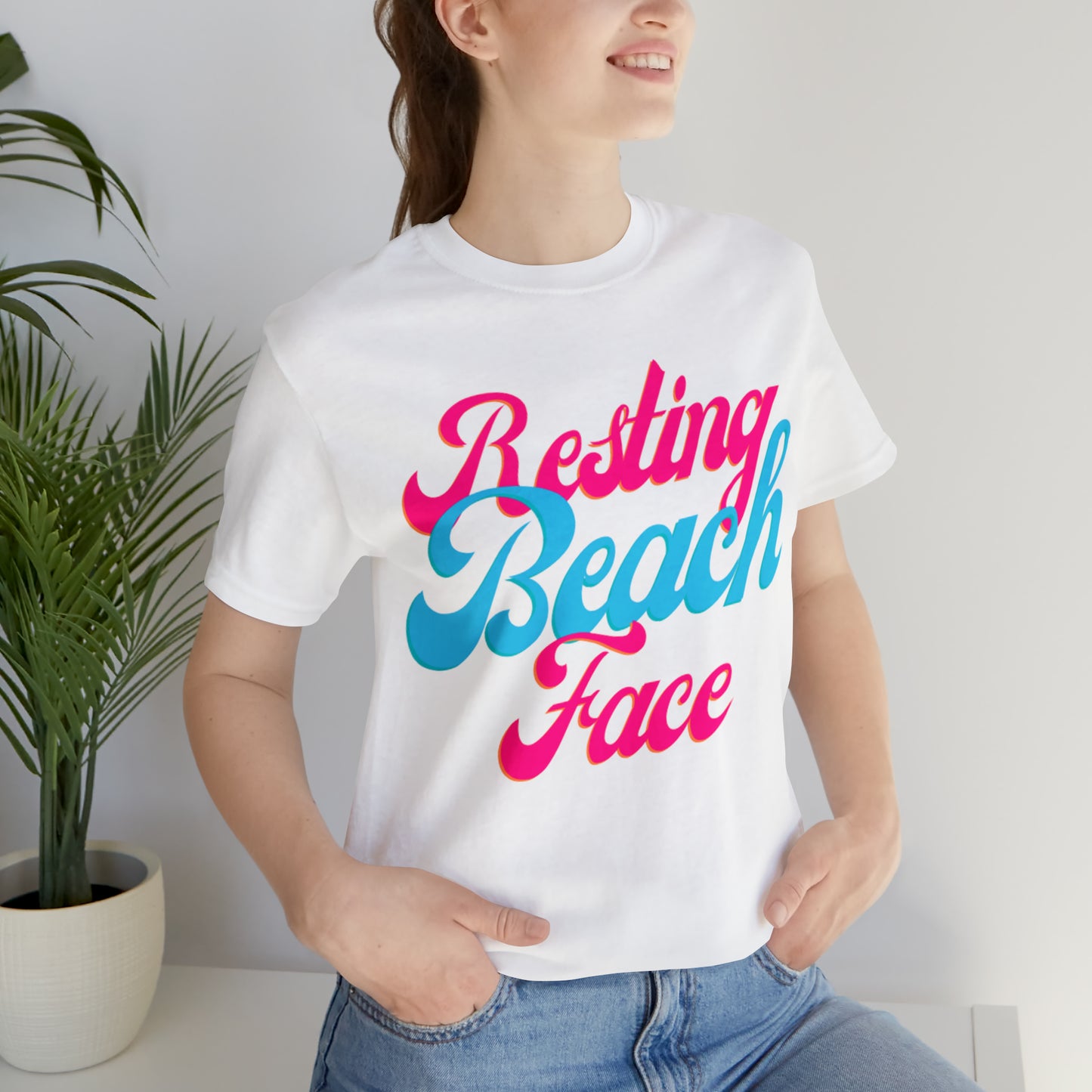 DCAL Beach Collection "Resting Beach Face" Unisex Jersey Short Sleeve Tee