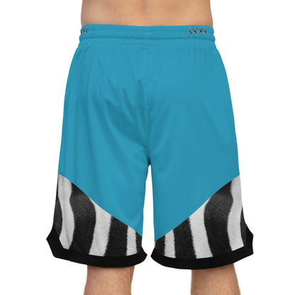 DCAL Athletic Elegance Zebra Basketball Rib Shorts