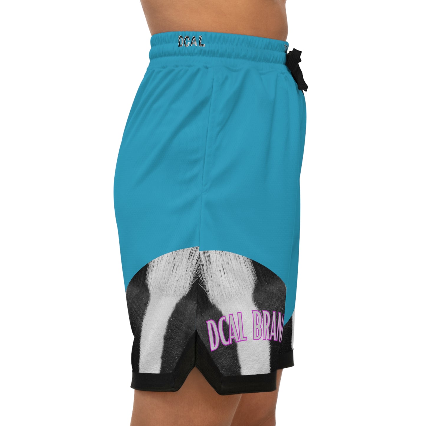 DCAL Athletic Elegance Zebra Basketball Rib Shorts