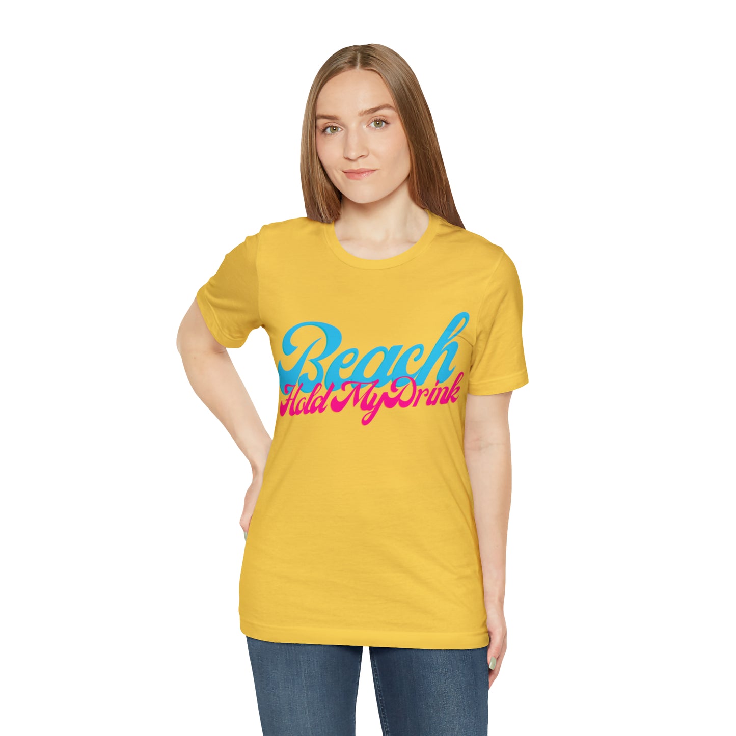 DCAL Beach Collection "Beach Hold My Drink" Unisex Jersey Short Sleeve Tee