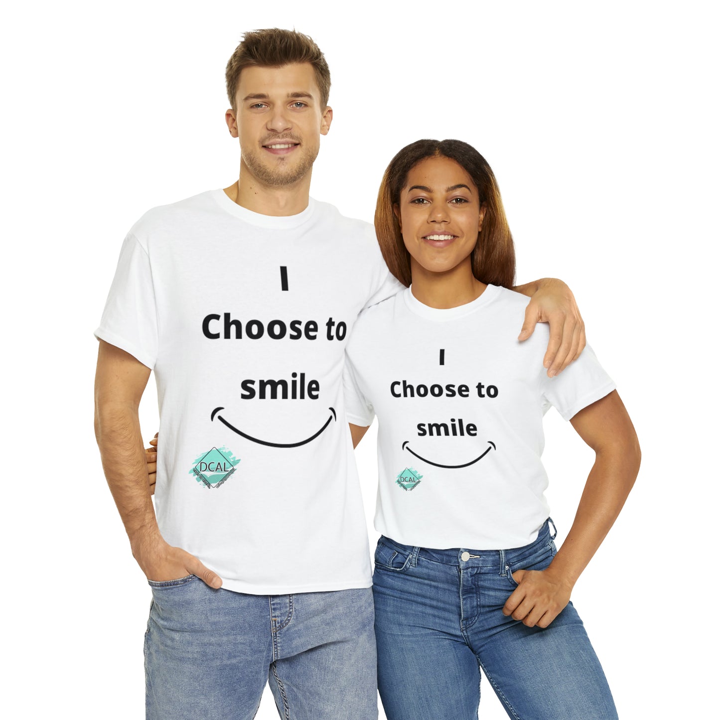 DCAL Graphic Tees "I Choose To Smile" Unisex Heavy Cotton Tee