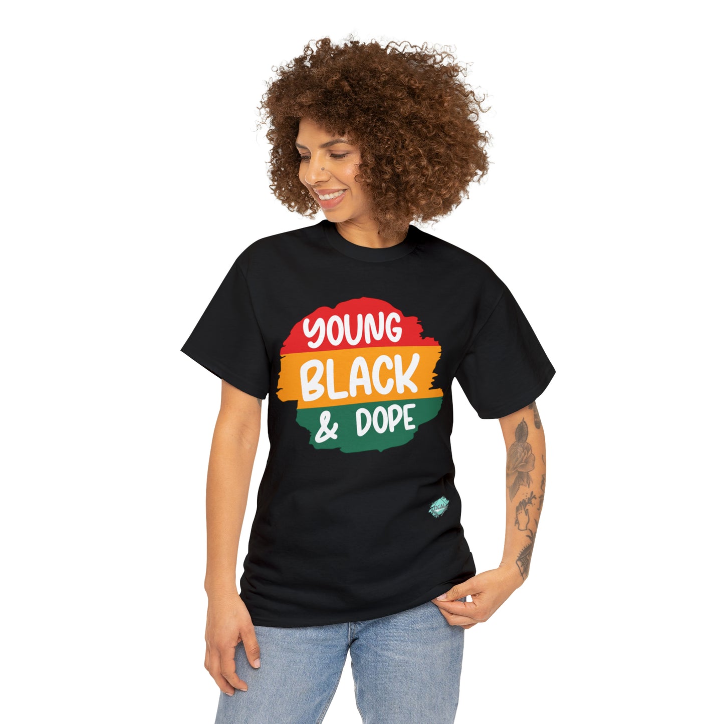 DCAL Juneteenth "Young Black and Dope" Unisex Heavy Cotton Tee