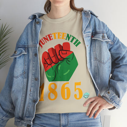 DCAL Juneteenth "1865 Fist" Unisex Heavy Cotton Tee