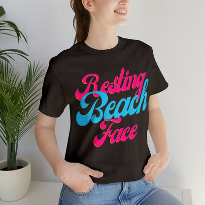 DCAL Beach Collection "Resting Beach Face" Unisex Jersey Short Sleeve Tee