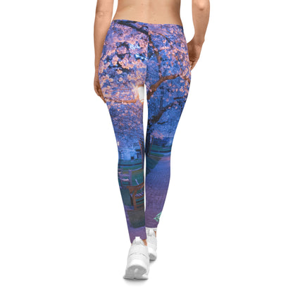 DCAL Athletic Elegance "Pink Path" Women's Casual Leggings