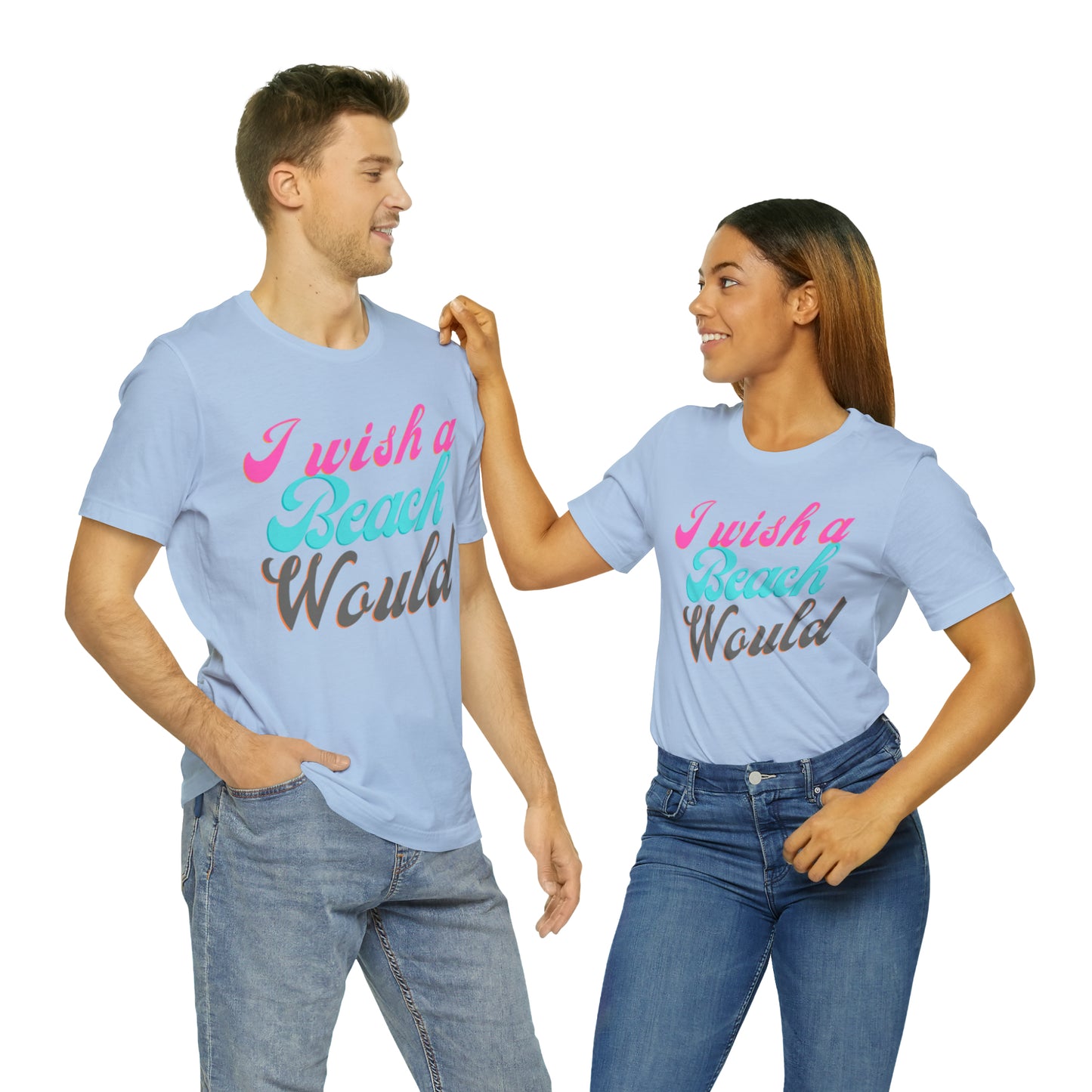 DCAL Beach Collection "I Wish a Beach Would" Unisex Jersey Short Sleeve Tee