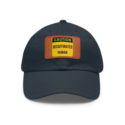 DCAL Accessories "Decaffeinated Human"  Hat with Leather Patch (Rectangle)