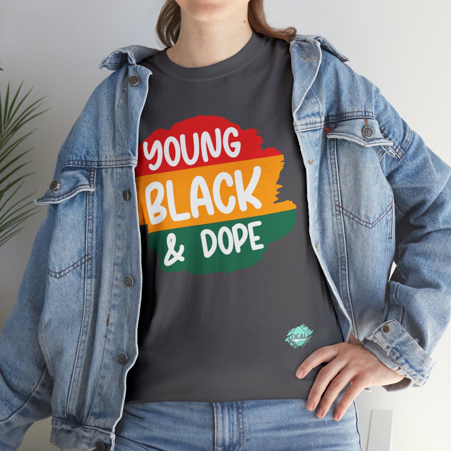 DCAL Juneteenth "Young Black and Dope" Unisex Heavy Cotton Tee