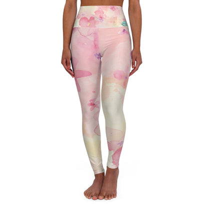 DCAL Athletic Elegance "Purple and Pink" High Waisted Yoga Leggings