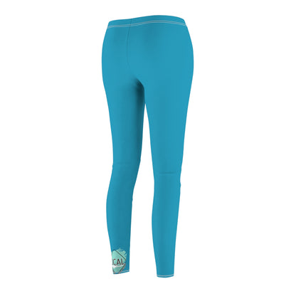 DCAL Athletic Elegance "Turquoise" Women's Cut & Sew Casual Leggings