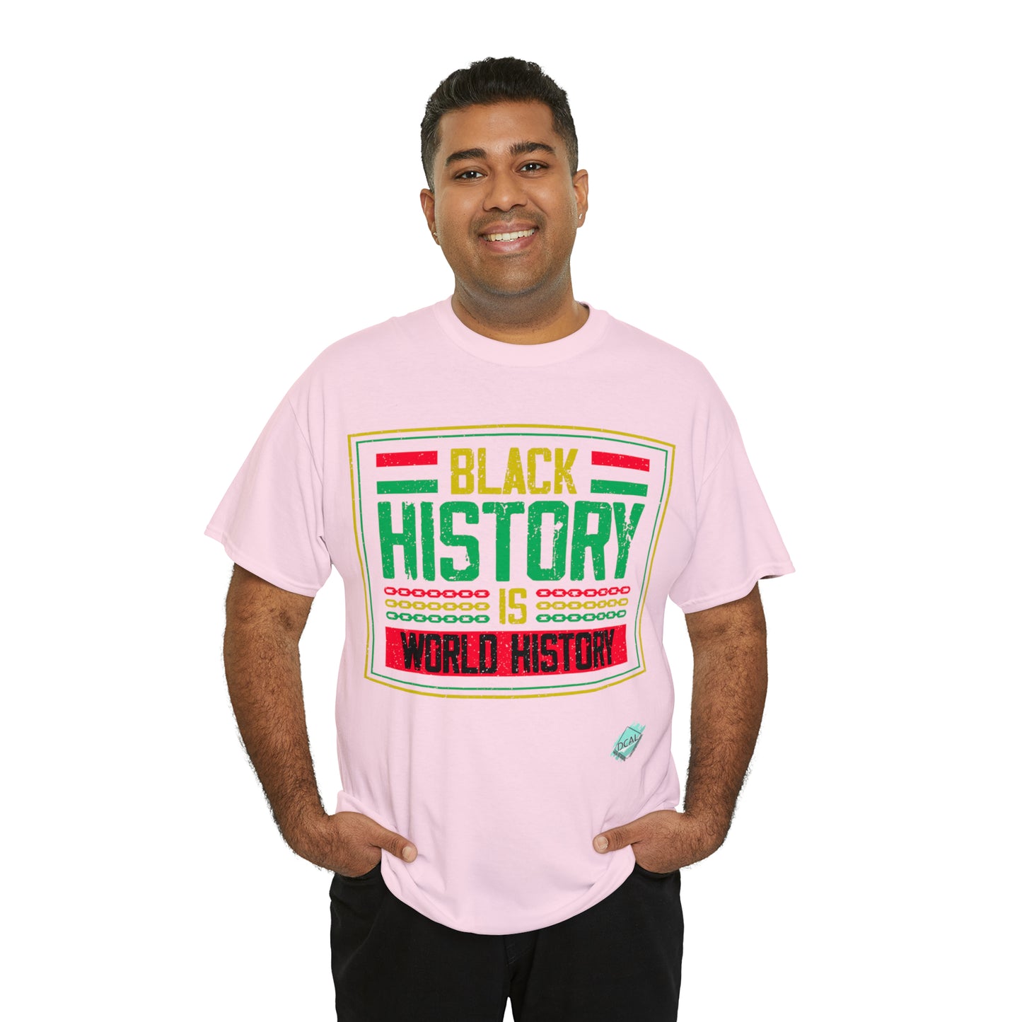 DCAL Juneteenth "World History" Unisex Heavy Cotton Tee