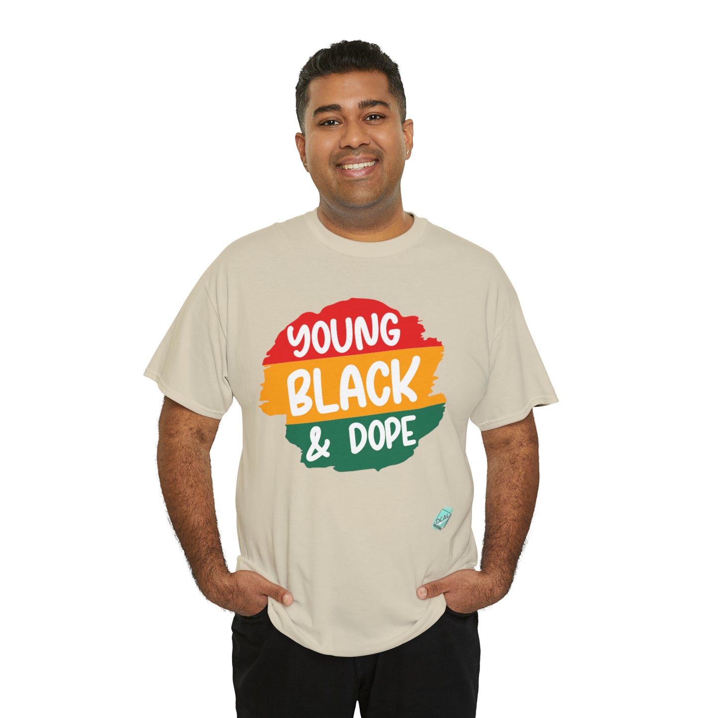 DCAL Juneteenth "Young Black and Dope" Unisex Heavy Cotton Tee