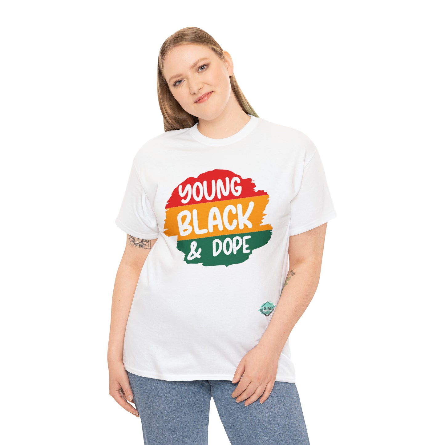 DCAL Juneteenth "Young Black and Dope" Unisex Heavy Cotton Tee