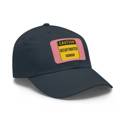 DCAL Accessories "Decaffeinated Human"  Hat with Leather Patch (Rectangle)