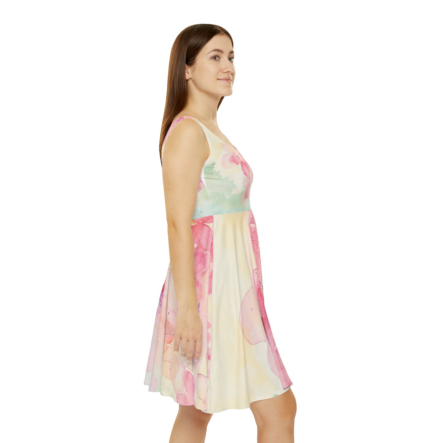 DCAL Formal "Waterpaint Floral" Women's Skater Dress