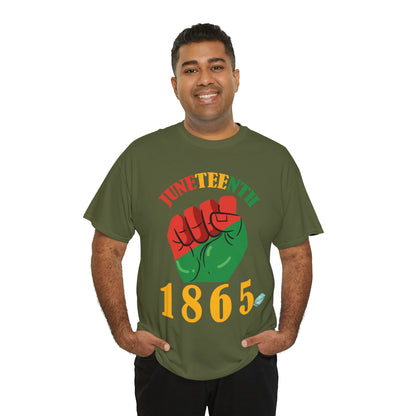 DCAL Juneteenth "1865 Fist" Unisex Heavy Cotton Tee