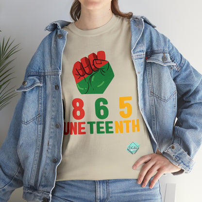 DCAL Juneteenth "1865 Fist" Unisex Heavy Cotton Tee