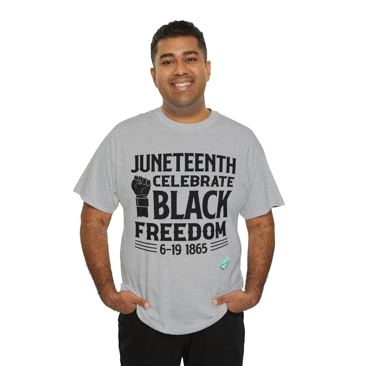 DCAL Juneteenth "Celebrate Freedom" Unisex Heavy Cotton Tee