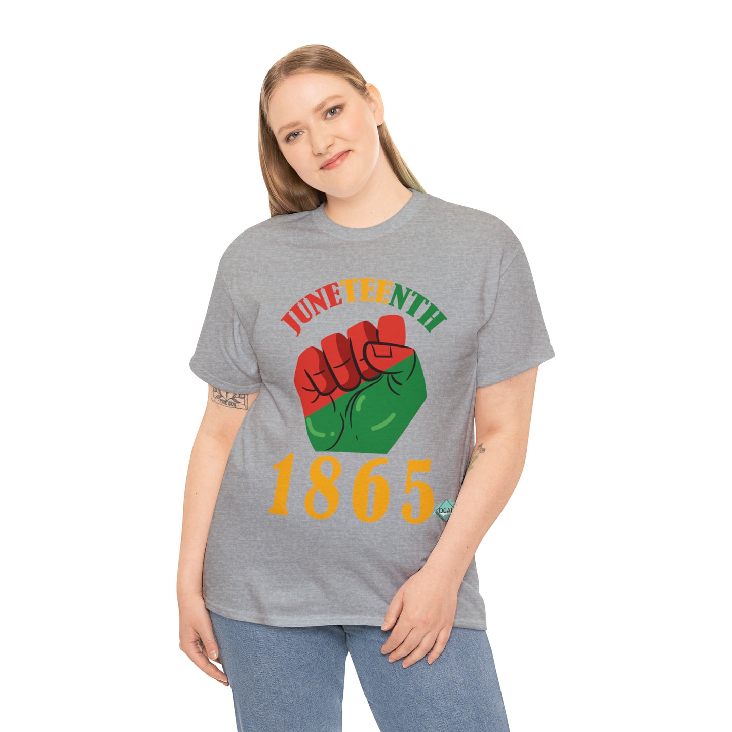 DCAL Juneteenth "1865 Fist" Unisex Heavy Cotton Tee