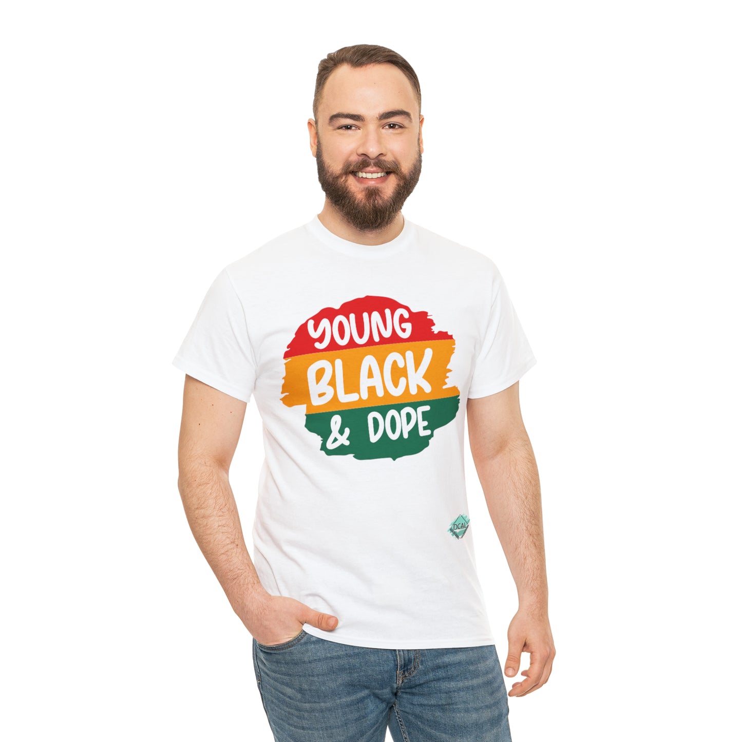 DCAL Juneteenth "Young Black and Dope" Unisex Heavy Cotton Tee