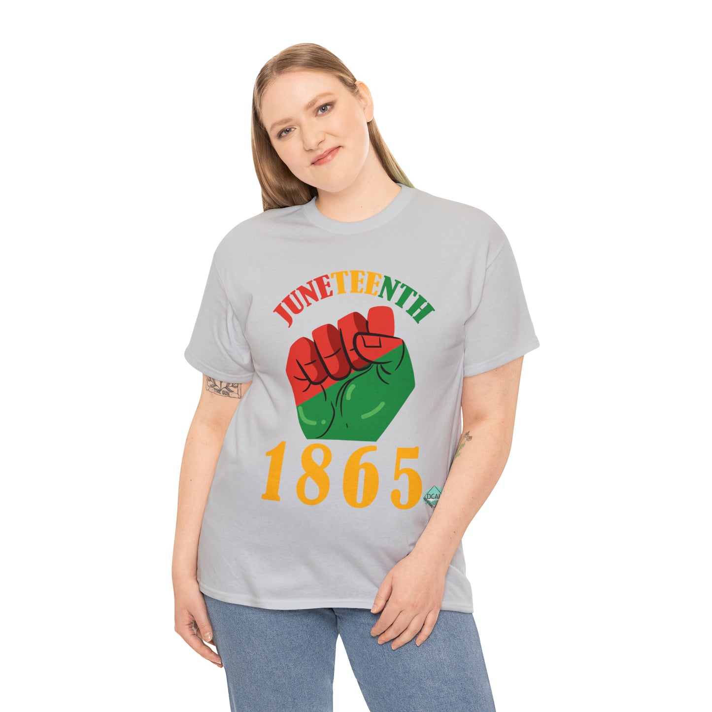 DCAL Juneteenth "1865 Fist" Unisex Heavy Cotton Tee