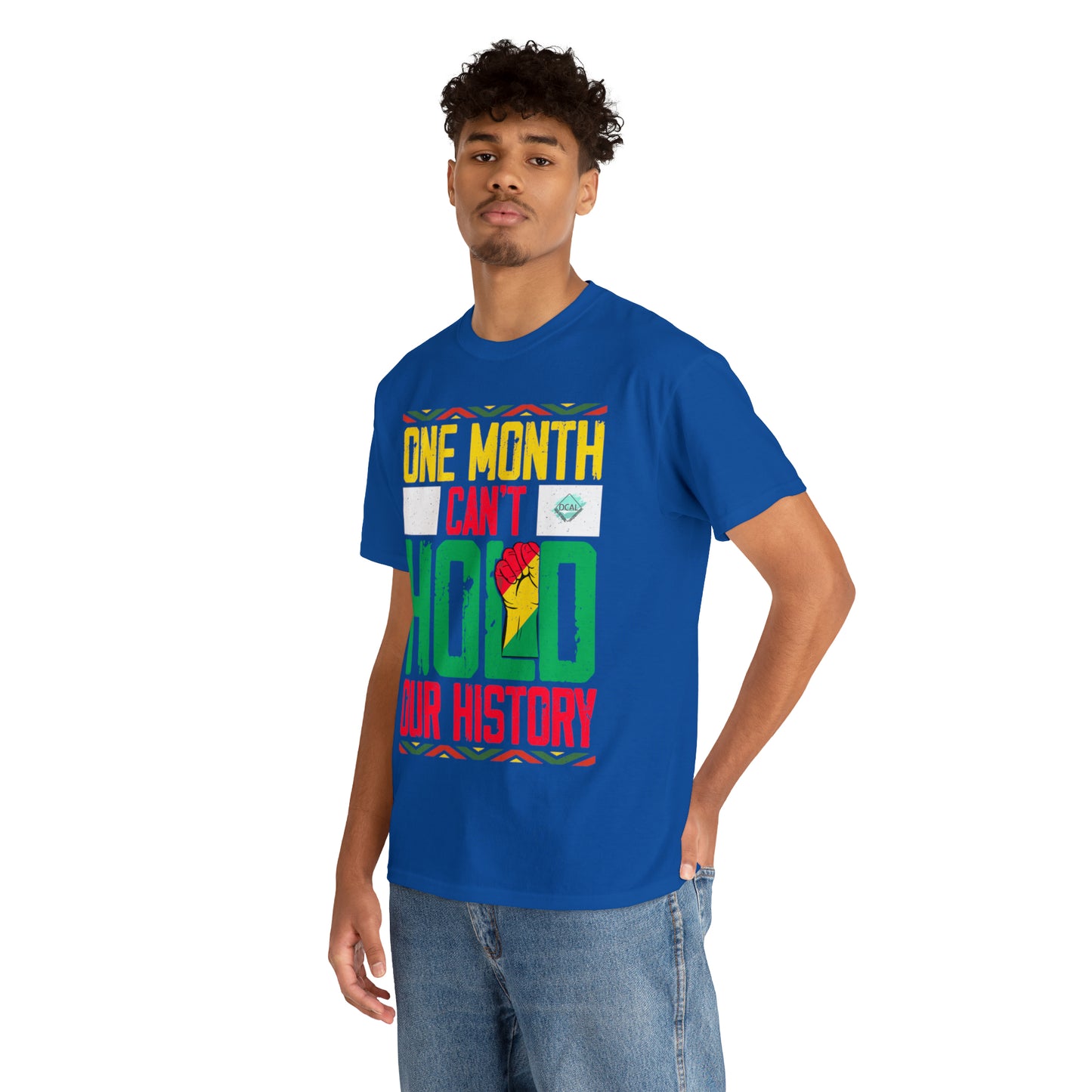 DCAL Juneteenth "Can't Hold Our History" Unisex Heavy Cotton Tee