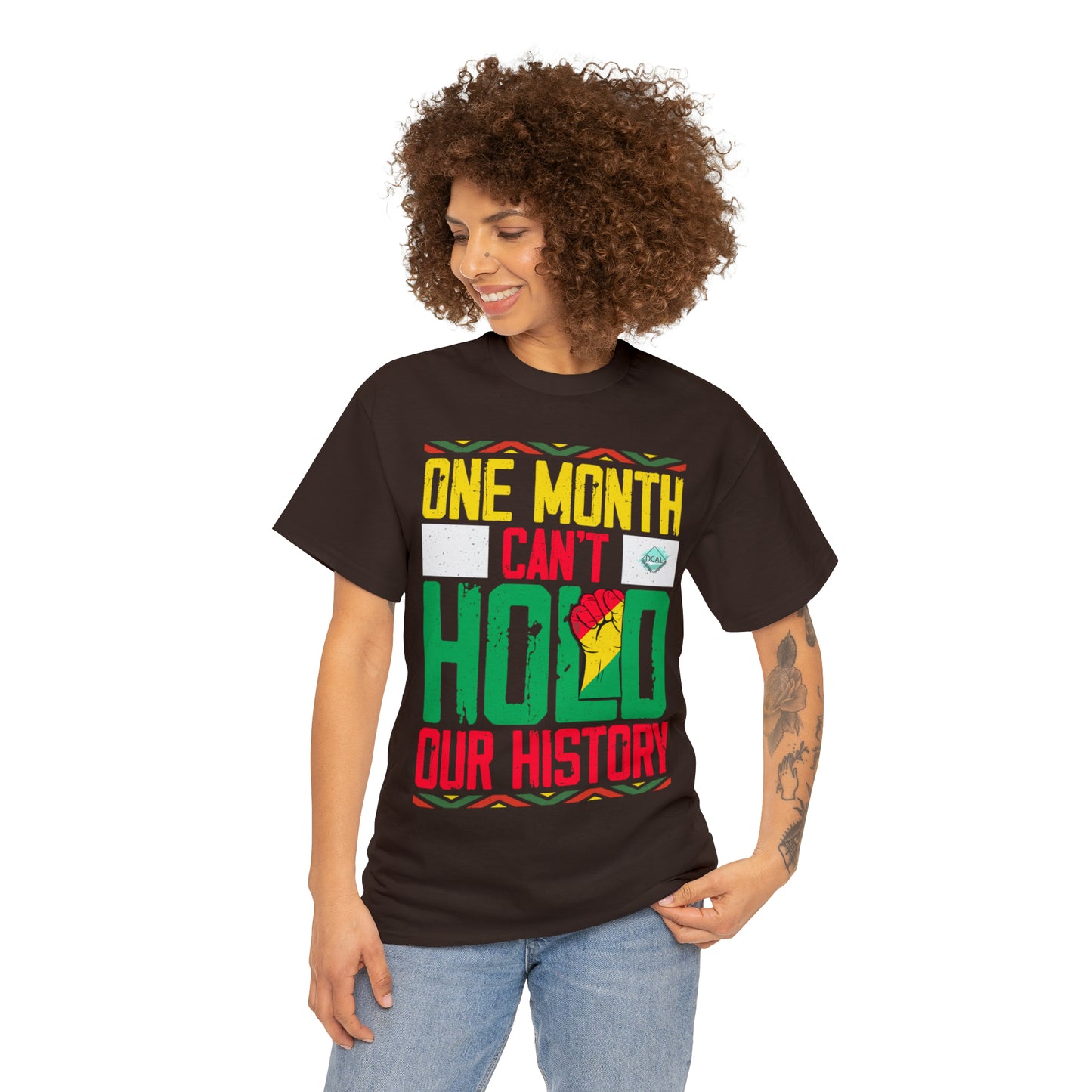 DCAL Juneteenth "Can't Hold Our History" Unisex Heavy Cotton Tee