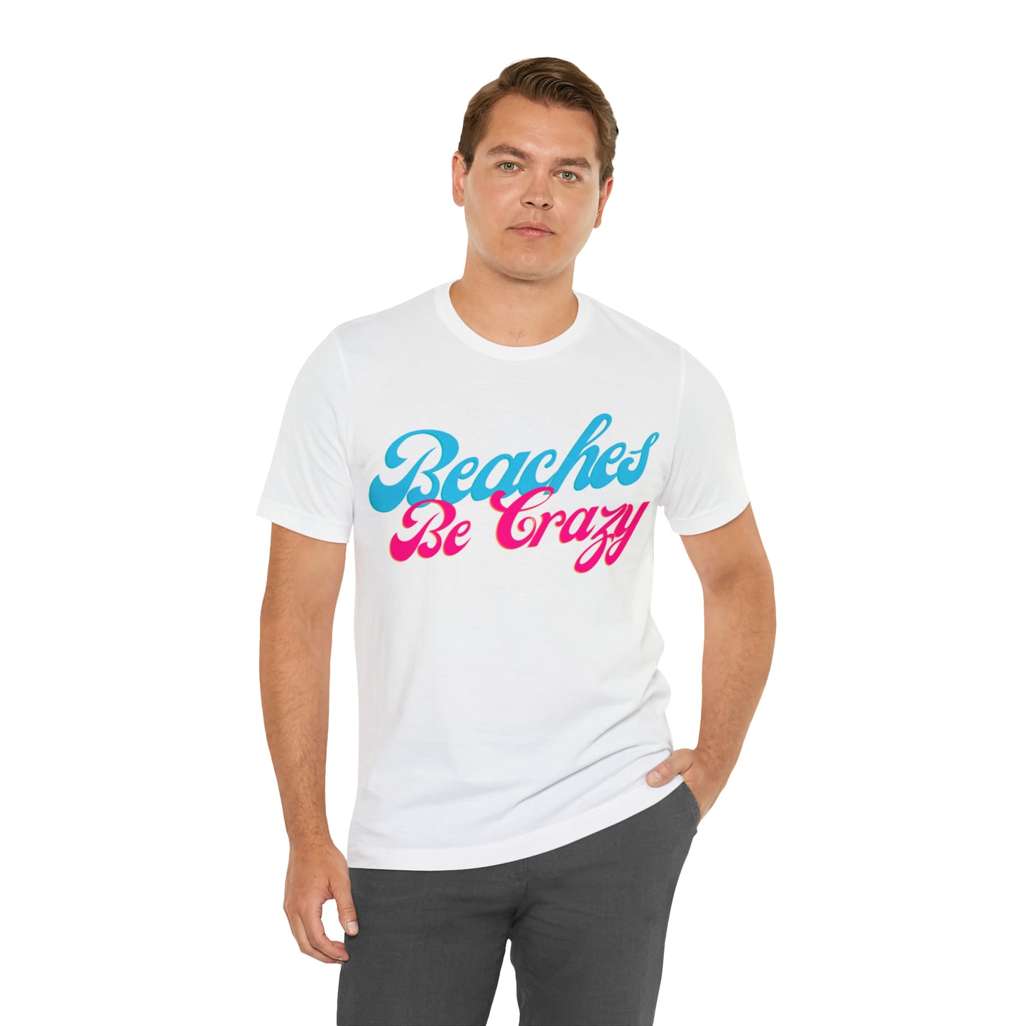 DCAL Beach Collection "Beaches Be Crazy' Unisex Jersey Short Sleeve Tee