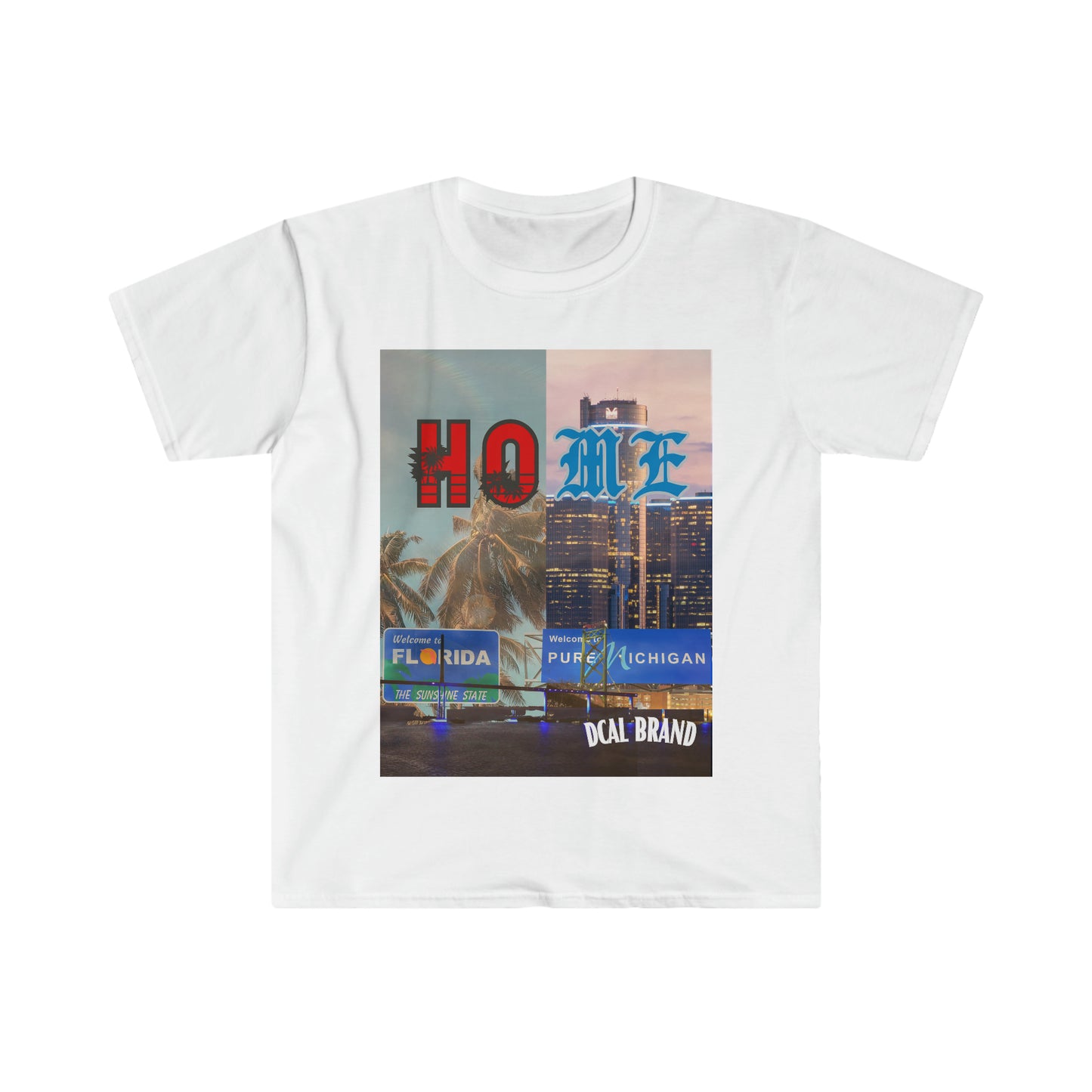 DCAL Graphic Tees "Michigan and Florida" Unisex Softstyle T-Shirt