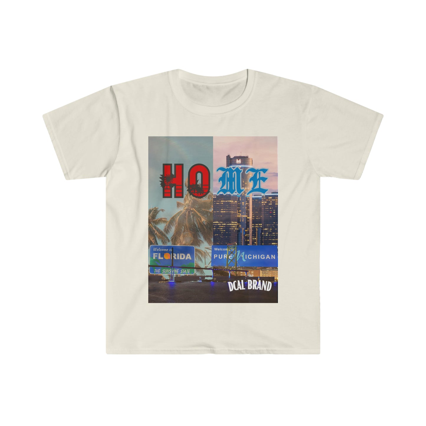 DCAL Graphic Tees "Michigan and Florida" Unisex Softstyle T-Shirt