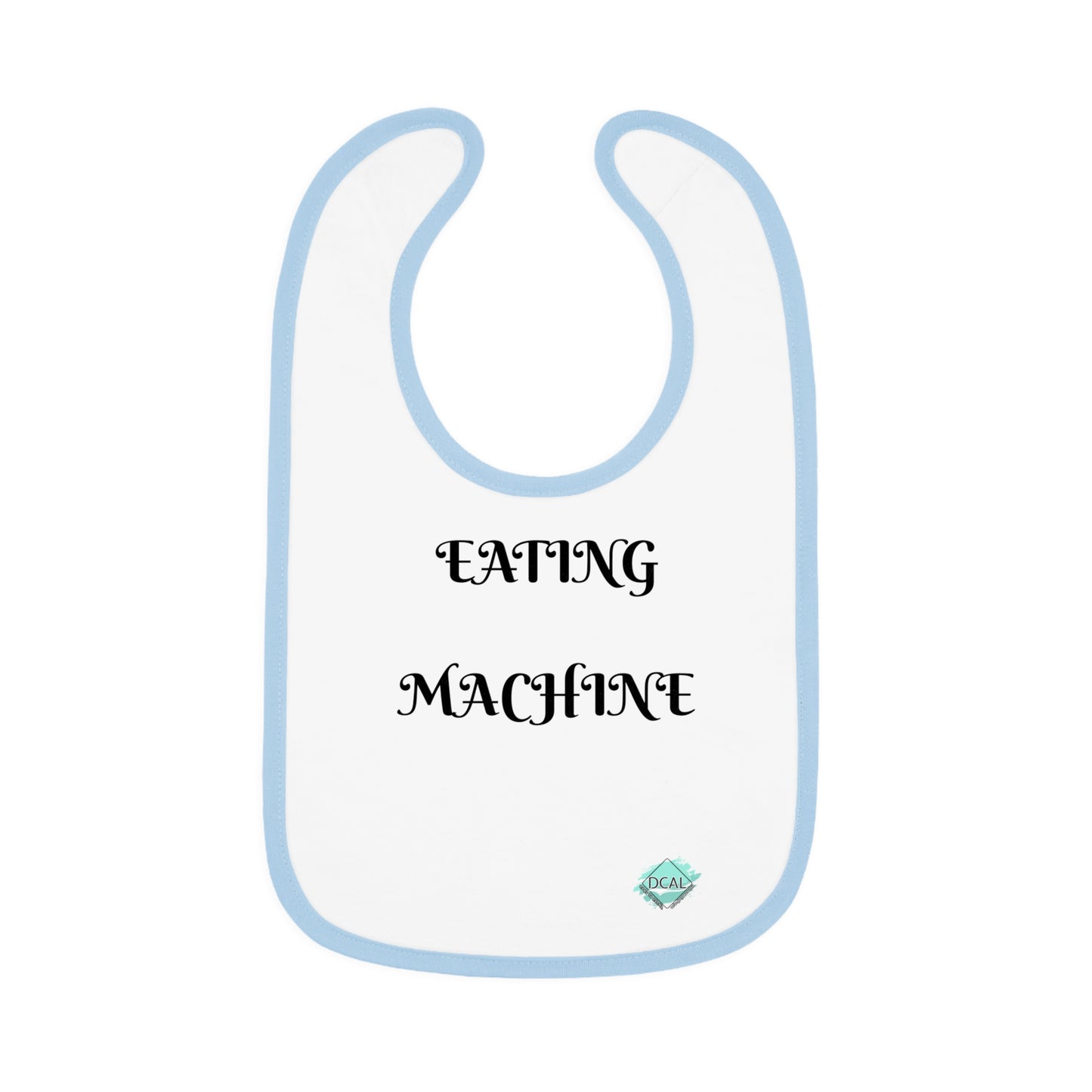 DCAL Baby Clothes "Eating Machine" Contrast Trim Jersey Bib