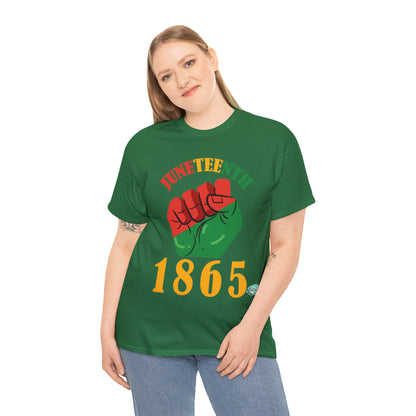 DCAL Juneteenth "1865 Fist" Unisex Heavy Cotton Tee