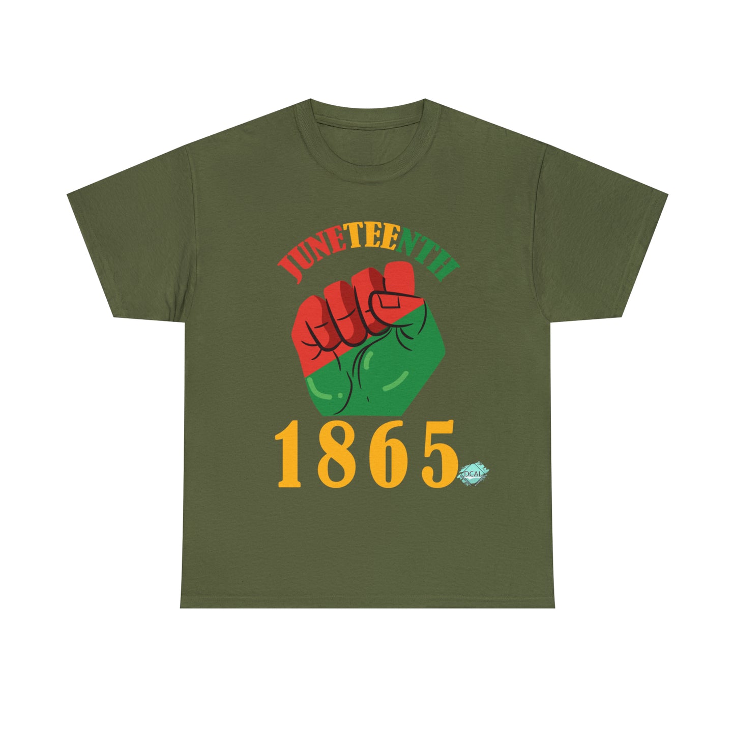 DCAL Juneteenth "1865 Fist" Unisex Heavy Cotton Tee