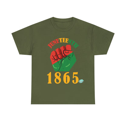 DCAL Juneteenth "1865 Fist" Unisex Heavy Cotton Tee