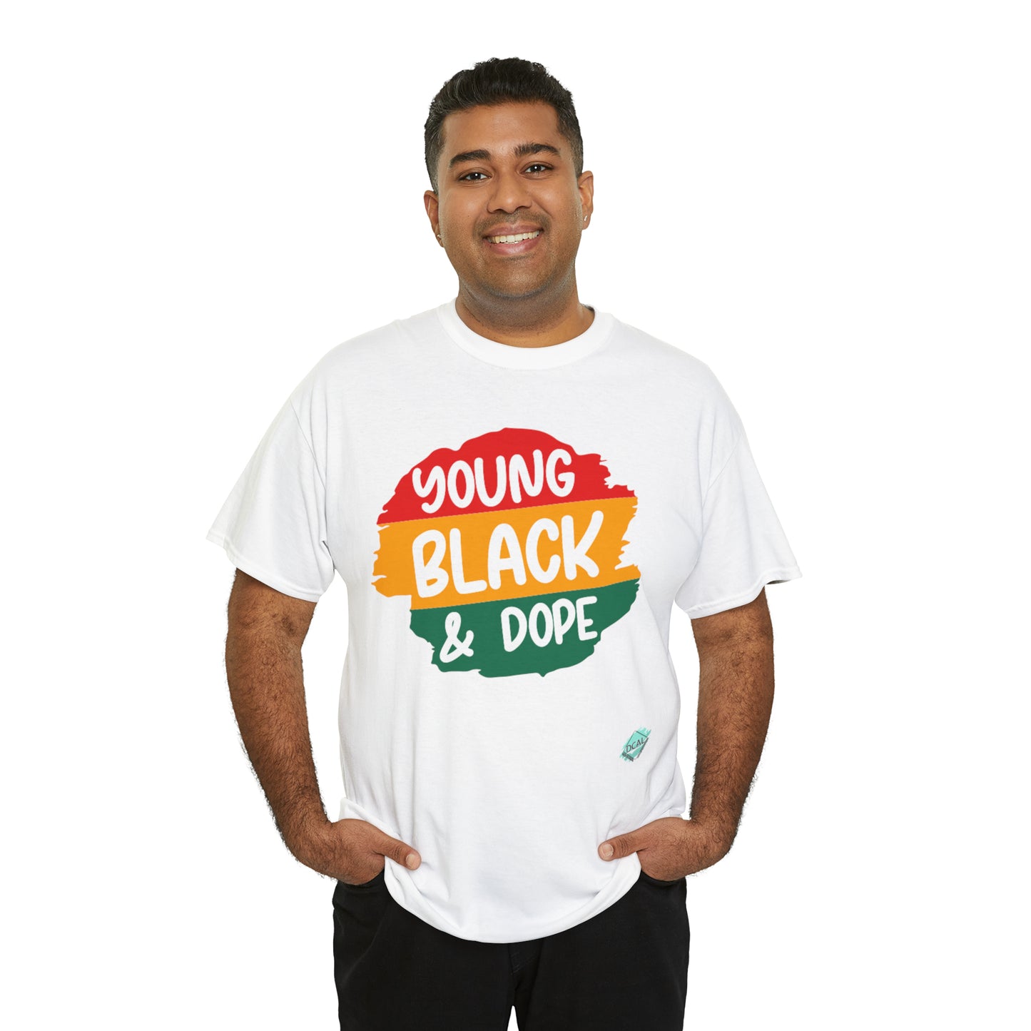 DCAL Juneteenth "Young Black and Dope" Unisex Heavy Cotton Tee