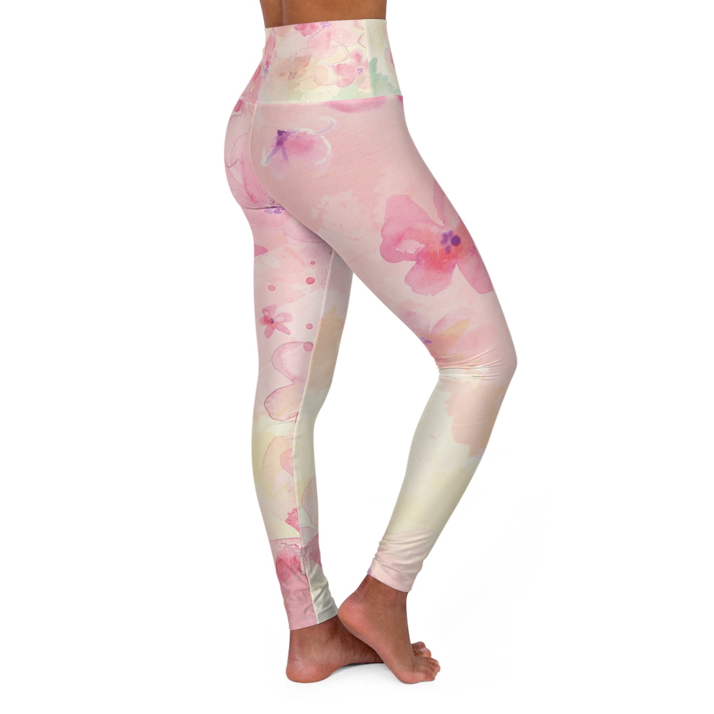 DCAL Athletic Elegance "Purple and Pink" High Waisted Yoga Leggings