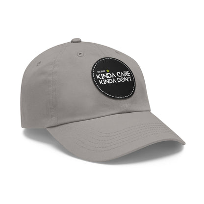 DCAL Brown Collection Accessories "Kinda Care, Kinda Don't" Hat with Leather Patch (Round)