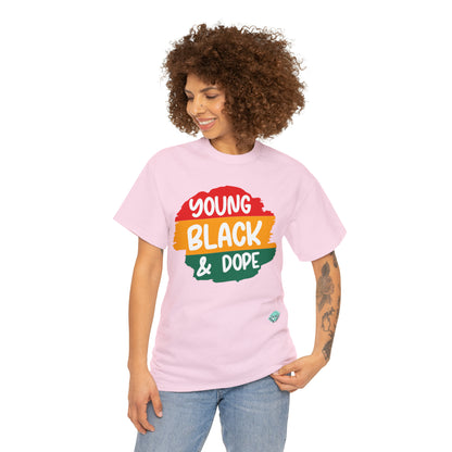 DCAL Juneteenth "Young Black and Dope" Unisex Heavy Cotton Tee