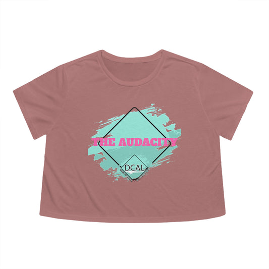 DCAL Graphic Tees "The Audacity" Women's Flowy Cropped Tee