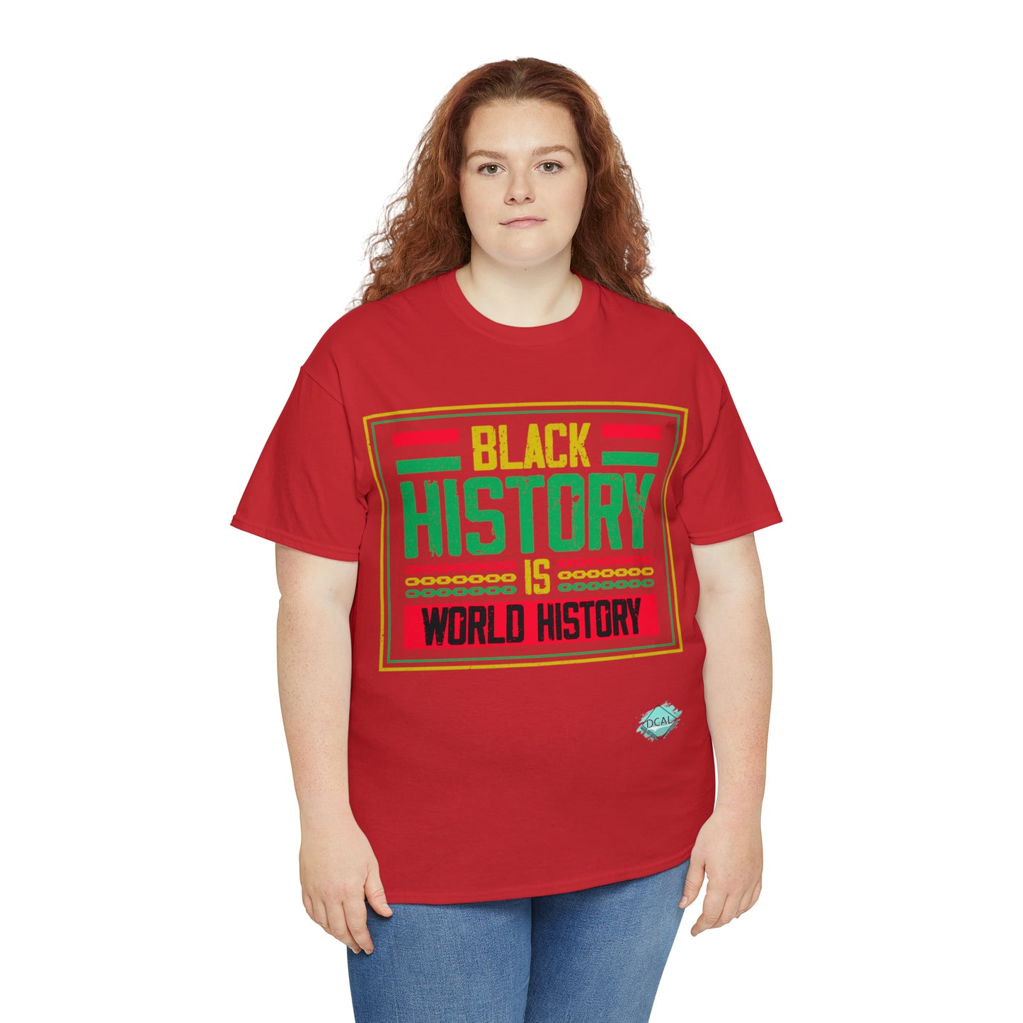 DCAL Juneteenth "World History" Unisex Heavy Cotton Tee