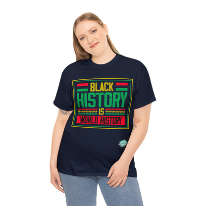 DCAL Juneteenth "World History" Unisex Heavy Cotton Tee