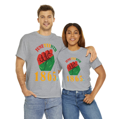 DCAL Juneteenth "1865 Fist" Unisex Heavy Cotton Tee